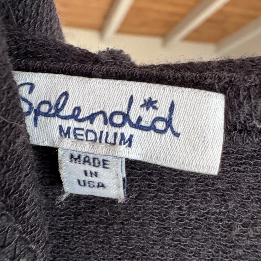 Splendid Charcoal Hoodie Sweatshirt - Picture 3 of 3